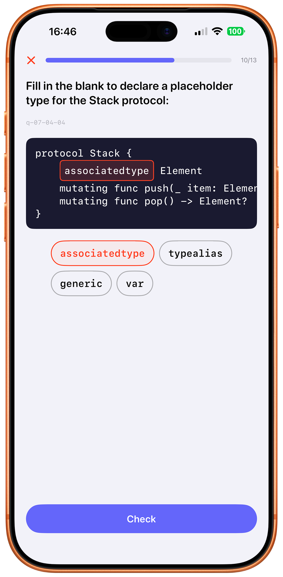 Fill in the blank code challenge
